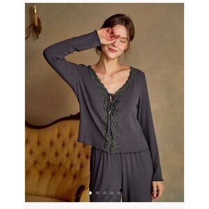 Lacechili Women's Pajamas Long Sleeve & Pant XL